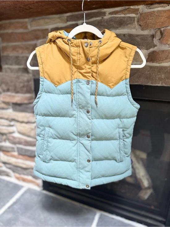 Patagonia Jackets & Blazers - Patagonia Women’s Bivy Hooded Vest Small Blue Puffer